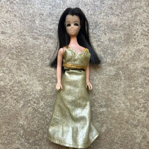 Vintage Topper Dawn Doll Gold Dress Head Code K10Moves When Lifting Left Arm